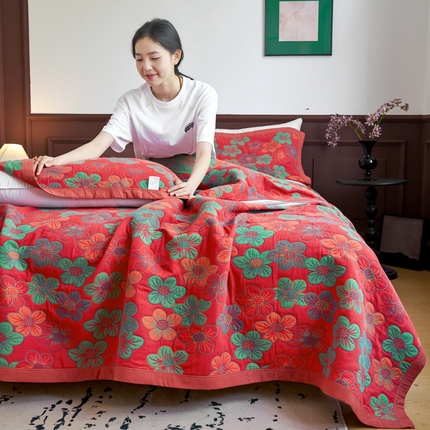 91家纺网 家纺一手货源 找家纺 （总）棠薇家纺 2025新款60S长绒棉纯棉纱布毛巾被