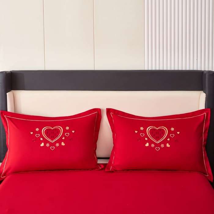 91家纺网 家纺一手货源 找家纺 三盛源 2025新款亲肤舒适不掉色枕套 天长地久