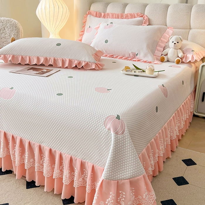 91家纺网 家纺一手货源 找家纺 （总）2025新款A类冰豆豆提花凉席床盖款