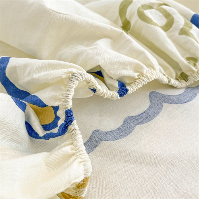 91家纺网 家纺一手货源 找家纺 宝士康家纺 2025新款10A抗菌全棉印花床笠 奶油布丁