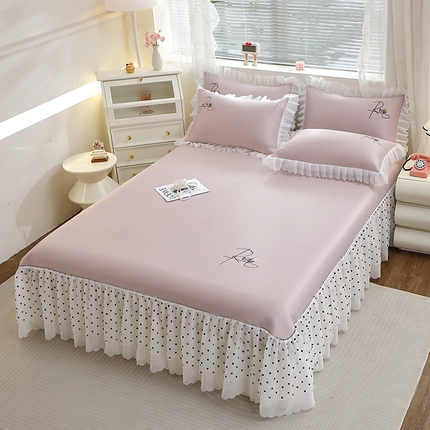 91家纺网 家纺一手货源 找家纺 （总）雪夫人2025新款A类凉感冰丝席床裙款席子凉席