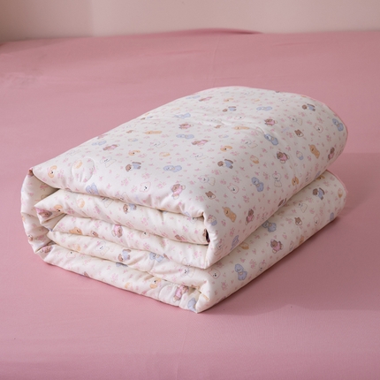 91家纺网 家纺一手货源 找家纺 （总）奥虎家纺 2025新款针织棉双层纱夏被四件套