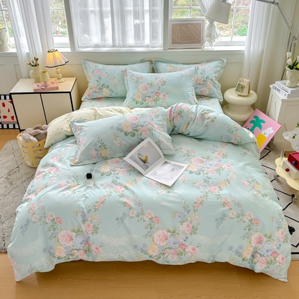 91家纺网 家纺一手货源 找家纺 （总）红粉佳人家纺 2025新款12868纯棉系列全棉四件套