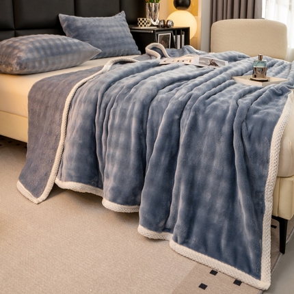 91家纺网 家纺一手货源 找家纺 （总）宅部落2025泡泡绒单层双面绒毛毯毯子300克午休盖毯