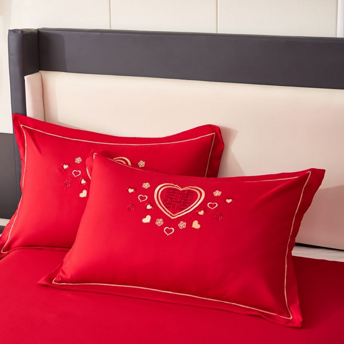 91家纺网 家纺一手货源 找家纺 三盛源 2025新款亲肤舒适不掉色枕套 天长地久