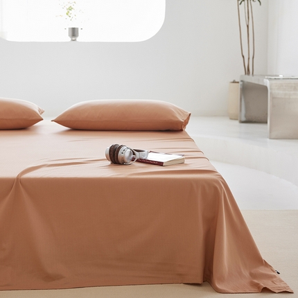 2025新款A类40S全棉糯感大雁纹提花单品床单 香槟金