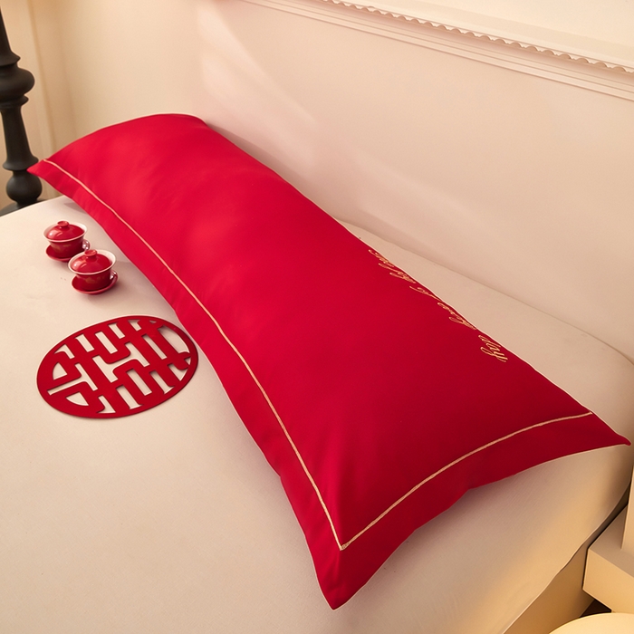 91家纺网 家纺一手货源 找家纺 三盛源 2025新款不起球高支高密不掉色长枕套 长枕套-四方来喜