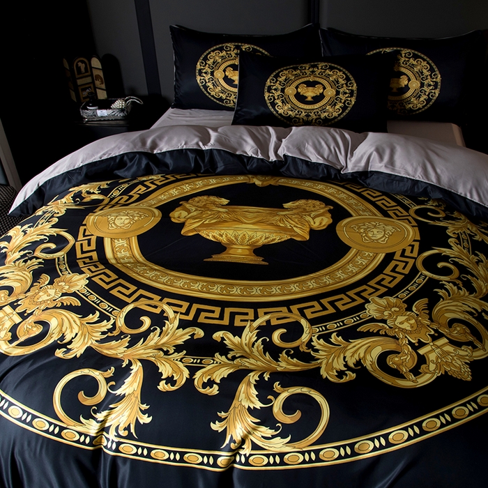 91家纺网 家纺一手货源 找家纺 爵仕家纺 2025新款轻奢潮牌水洗真丝四件套 圣杯