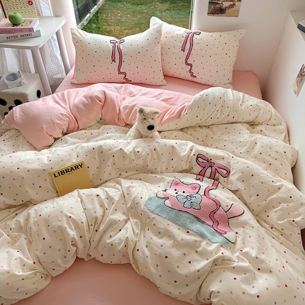 91家纺网 家纺一手货源 找家纺 （总）耀达家居 2025新款A类水洗棉毛巾绣四件套