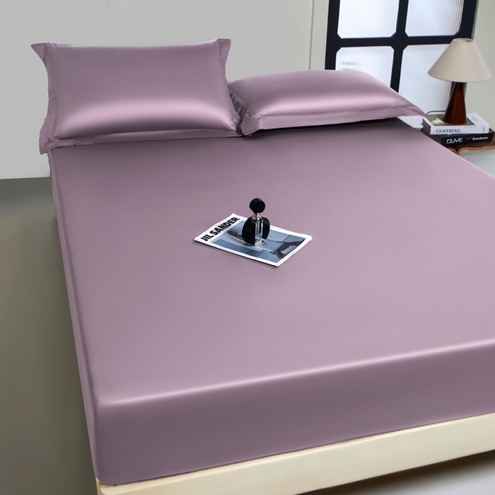 91家纺网 家纺一手货源 找家纺 秀色家纺 2024新品 A类100支双股长绒棉单品床笠 梦易-香芋紫