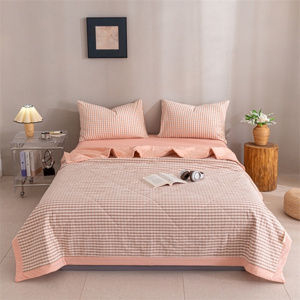 91家纺网 家纺一手货源 找家纺 （总）天瑜  2024全棉A类色织水洗棉夏被棉花芯纯棉夏凉被空调被