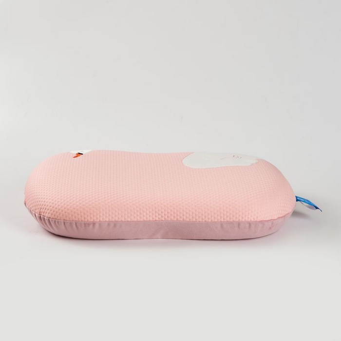 91家纺网 家纺一手货源 找家纺 芯链 2025新款凉感豆猫肚枕记忆枕枕头枕芯-天鹅款 天鹅款-粉