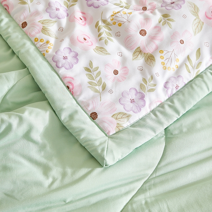 91家纺网 家纺一手货源 找家纺 海洋家纺 2025款水洗棉纯棉花夏凉被全棉花印花夏被空调被薄被子 浪漫约定