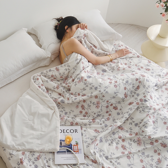 91家纺网 家纺一手货源 找家纺 梦恬佳 2025新款印花凉感丝夏凉被 春上