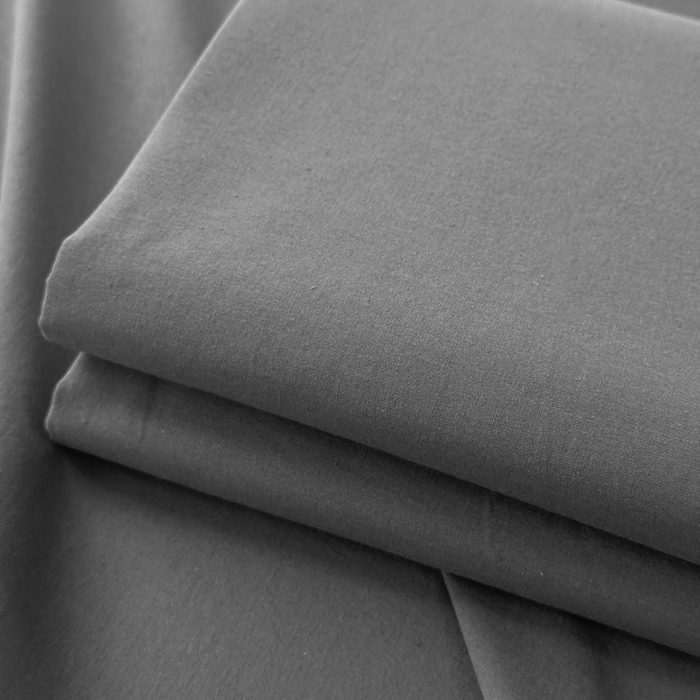 91家纺网 家纺一手货源 找家纺 2025新款全棉A类简约素色水洗棉纯棉单床笠 高级灰