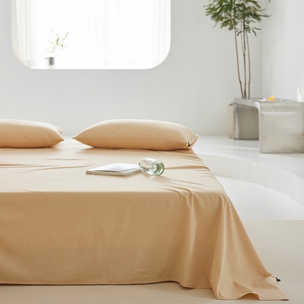 2025新款A类40S全棉糯感大雁纹提花单品床单 奶茶