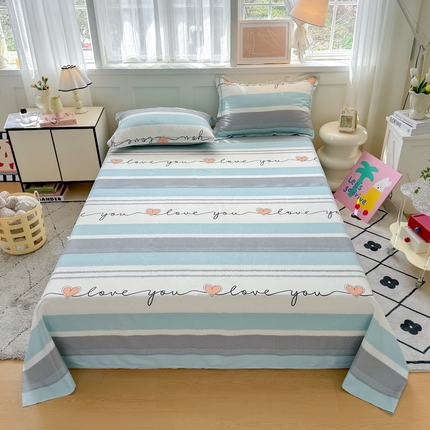 红粉佳人家纺 2025新款12868纯棉系列全棉单床单 心悦