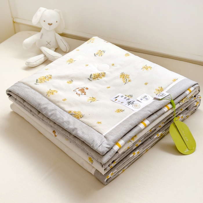 91家纺网 家纺一手货源 找家纺 曲之慕新款13372里外全棉夏被 醉清香