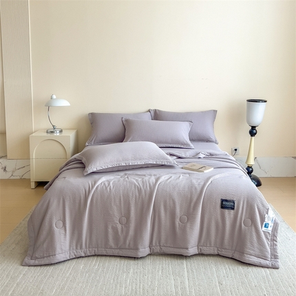 宝士康家纺 2025新款10A抗菌泡泡棉大豆夏被 被子被芯 浅灰