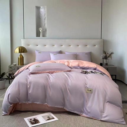 91家纺网 家纺一手货源 找家纺 大麦乐田 2025新款四件套初恋紫