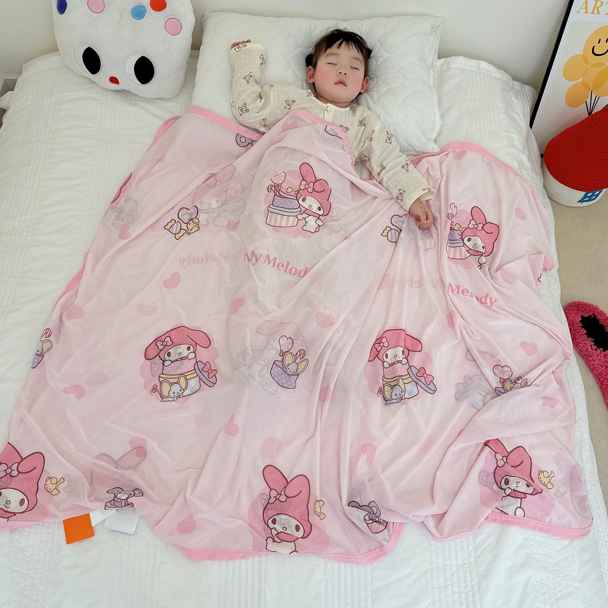 91家纺网 家纺一手货源 找家纺 兜米家居 2025新款三丽鸥夏季新品凉感毯盖毯 美乐蒂