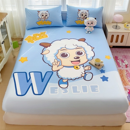 91家纺网 家纺一手货源 找家纺 （总）名兮2025新款全棉纯棉大版经典奥特曼床笠【含防伪标】