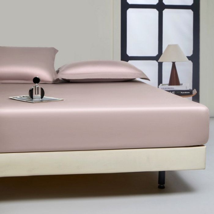 91家纺网 家纺一手货源 找家纺 秀色家纺 2024新品 A类100支双股长绒棉单品床笠 梦易-粉末白