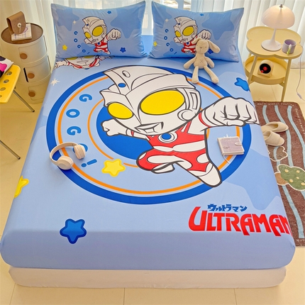 91家纺网 家纺一手货源 找家纺 （总）名兮2025新款全棉纯棉大版经典奥特曼床笠【含防伪标】