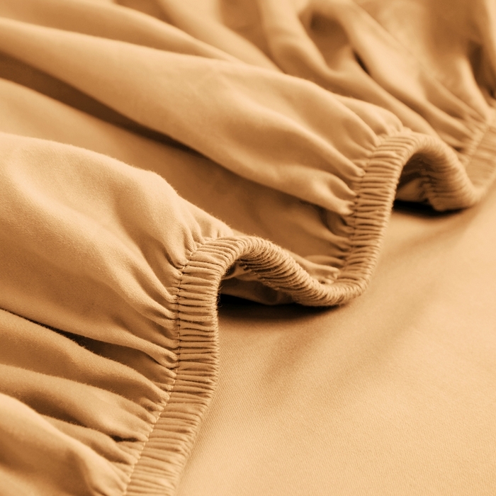 91家纺网 家纺一手货源 找家纺 秀色家纺 2024新品 A类100支双股长绒棉单品床笠 梦易-南瓜橘