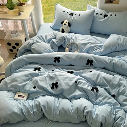 91家纺网 家纺一手货源 找家纺 （总）耀达家居 2025新款A类水洗棉毛巾绣四件套