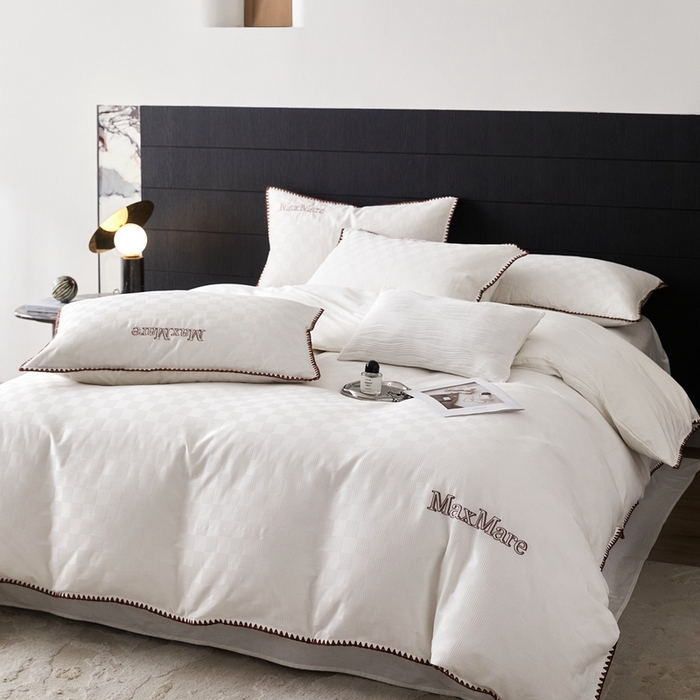 91家纺网 家纺一手货源 找家纺 苹果星家纺 2025新款全棉华夫格四件套 白