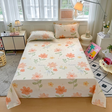 91家纺网 家纺一手货源 找家纺 （总）红粉佳人家纺 2025新款12868纯棉系列全棉单床单