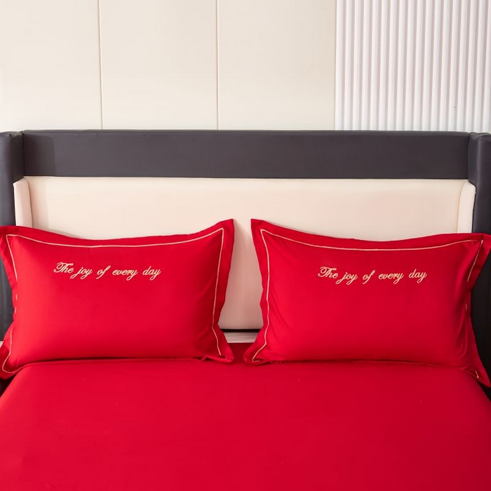 91家纺网 家纺一手货源 找家纺 三盛源 2025新款亲肤舒适不掉色枕套 四方来喜