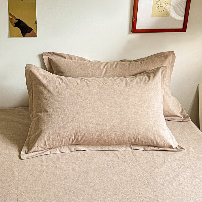 91家纺网 家纺一手货源 找家纺 久云居 2025新款亲肤舒适全棉色织防水床单 卡其