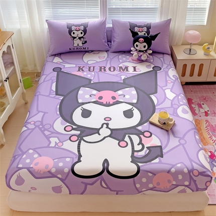 91家纺网 家纺一手货源 找家纺 名兮2025新款全棉纯棉大版经典奥特曼床笠【含防伪标】 百变库洛米