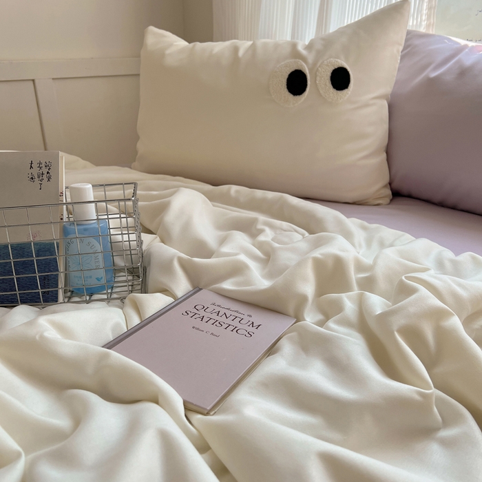 91家纺网 家纺一手货源 找家纺 慕尚家纺 2025新款大眼萌仔夏被 大眼萌 米白紫