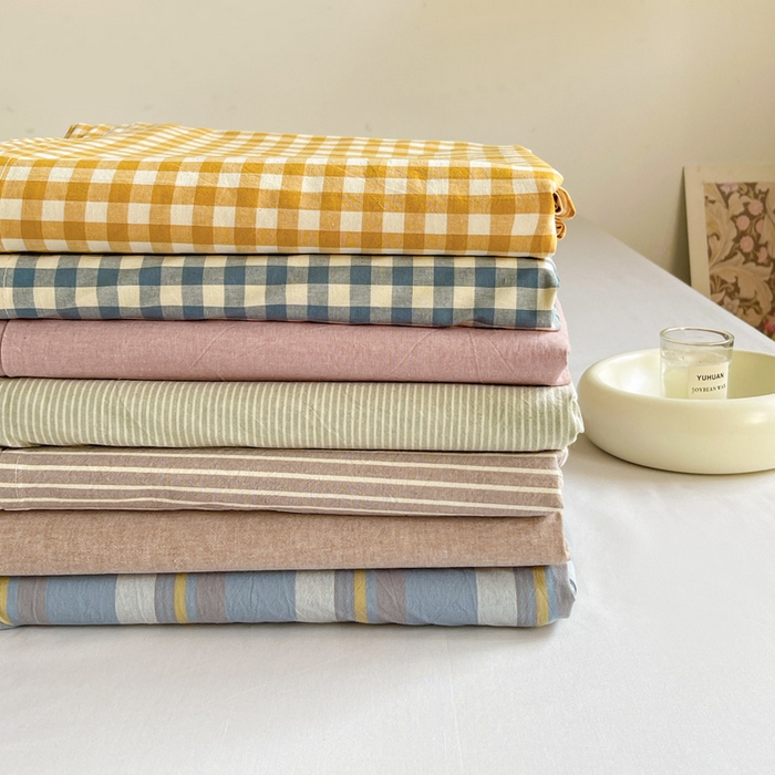 91家纺网 家纺一手货源 找家纺 久云居 2025新款亲肤舒适全棉色织防水床单 组合