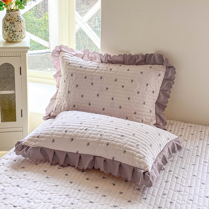 91家纺网 家纺一手货源 找家纺 2025新款直播热款A类针织棉双层纱床盖款夏被四件套 米娅