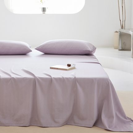 2025新款A类40S全棉糯感大雁纹提花单品床单 奶昔紫