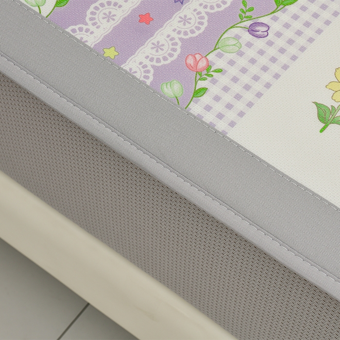 91家纺网 家纺一手货源 找家纺 简一 2025新款A类碳光印花数码冰丝凉席系列-床笠款 紫色梦境