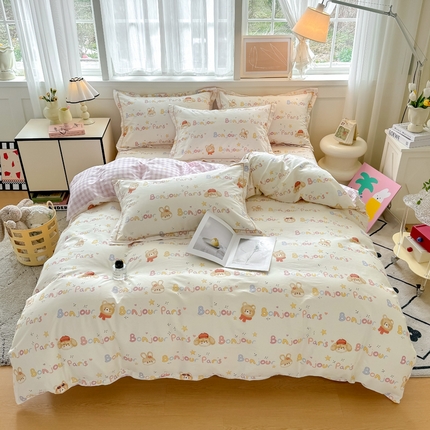 91家纺网 家纺一手货源 找家纺 （总）红粉佳人家纺 2025新款12868纯棉系列全棉四件套