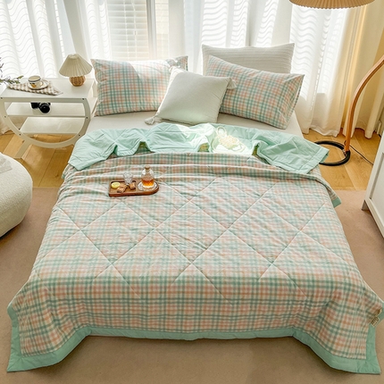 91家纺网 家纺一手货源 找家纺 （总）天瑜  2024全棉A类色织水洗棉夏被棉花芯纯棉夏凉被空调被