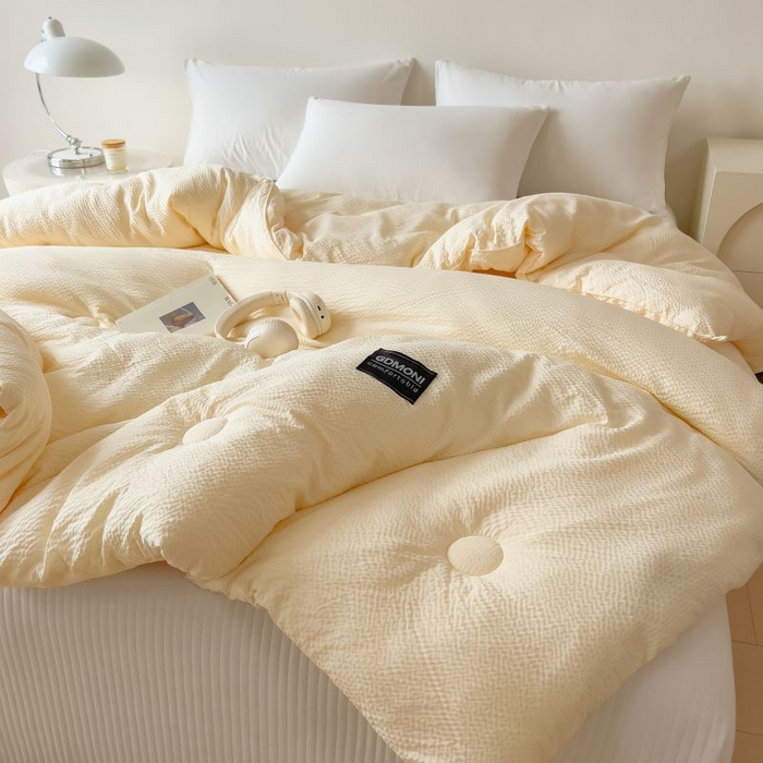 91家纺网 家纺一手货源 找家纺 宝士康家纺 2025新款加厚泡泡棉大豆冬被子被芯 月桂脂玉