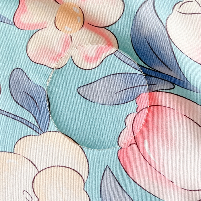 91家纺网 家纺一手货源 找家纺 宝士康家纺 2025新款水洗棉超声波压花夏被 被子被芯 郁金香