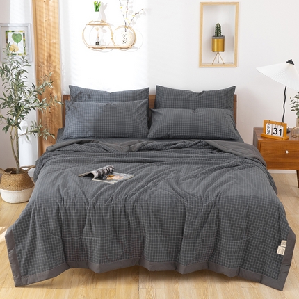 91家纺网 家纺一手货源 找家纺 （总）天瑜  2024全棉A类色织水洗棉夏被棉花芯纯棉夏凉被空调被