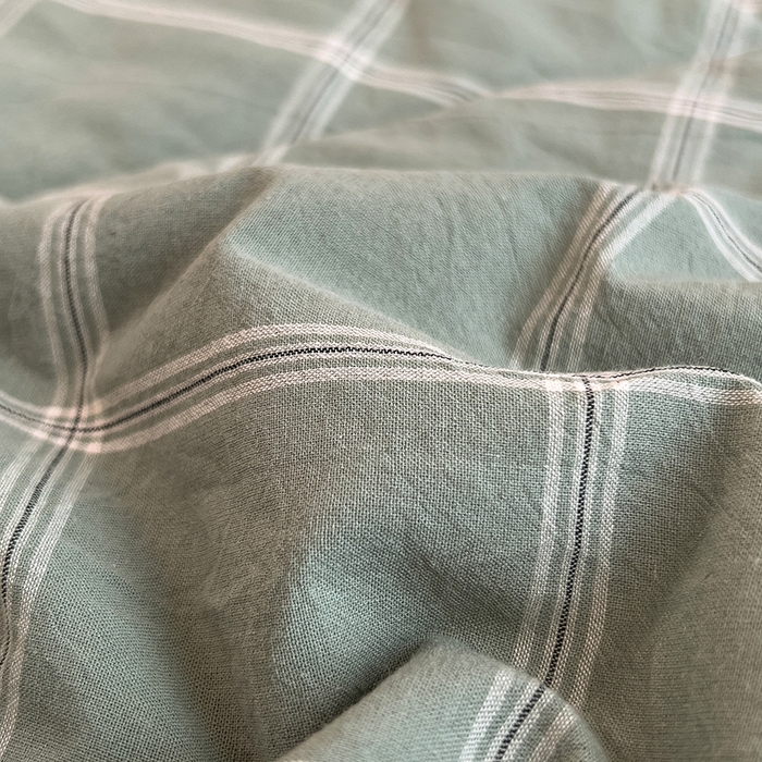 91家纺网 家纺一手货源 找家纺 宝士康家纺 2025新款10A抗菌无印风夏被四件套 格韵绿