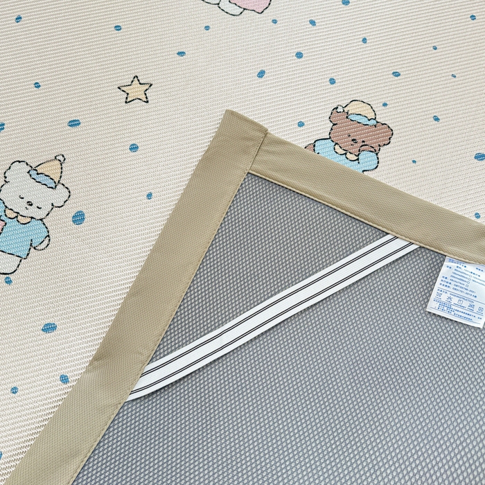 91家纺网 家纺一手货源 找家纺 2025新款懒猫600D数码印花冰藤凉席 睡意朦胧