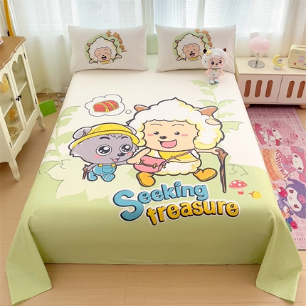 91家纺网 家纺一手货源 找家纺 （总）名兮2025新款大版经典奥特曼三丽鸥三件套全棉纯棉床单