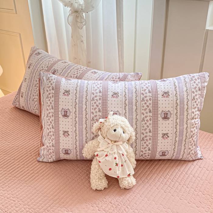 91家纺网 家纺一手货源 找家纺 2025新款针织双层纱夏被床盖四件套单夏被单床盖单品 格林童话