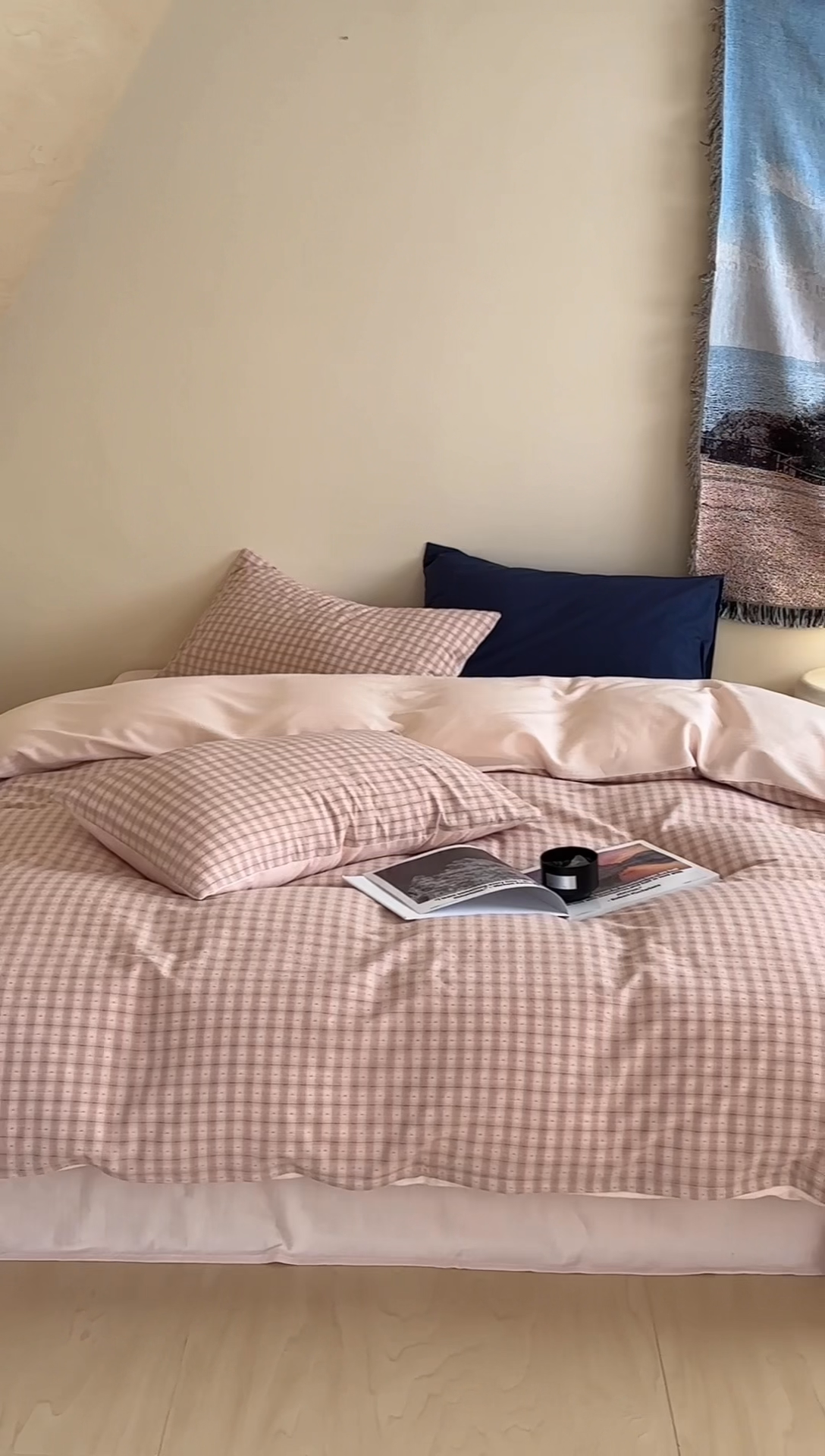 91家纺网 家纺一手货源 找家纺 例外Home 2025春夏新款全棉纯棉色织提花四件套-星辰 星辰-浅粉 会员-10